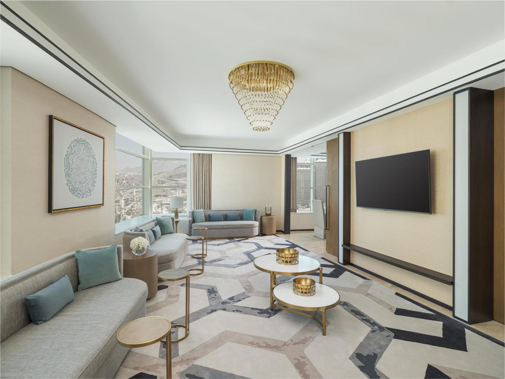Address Jabal Omar Makkah Aparthotel Mekka Exteriör bild The living room of a Presidential Suite